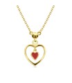 Cute Hanging Heart Silver Necklace SPE-5450